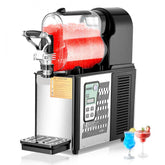 Commercial Slushy Machine, 3L Single Bowl Slush Drink Maker, 330W Frozen Drink Machine with Temperature Preservation, Stainless Steel Home Slush Frozen Drink Machine Automatic Clean, Black